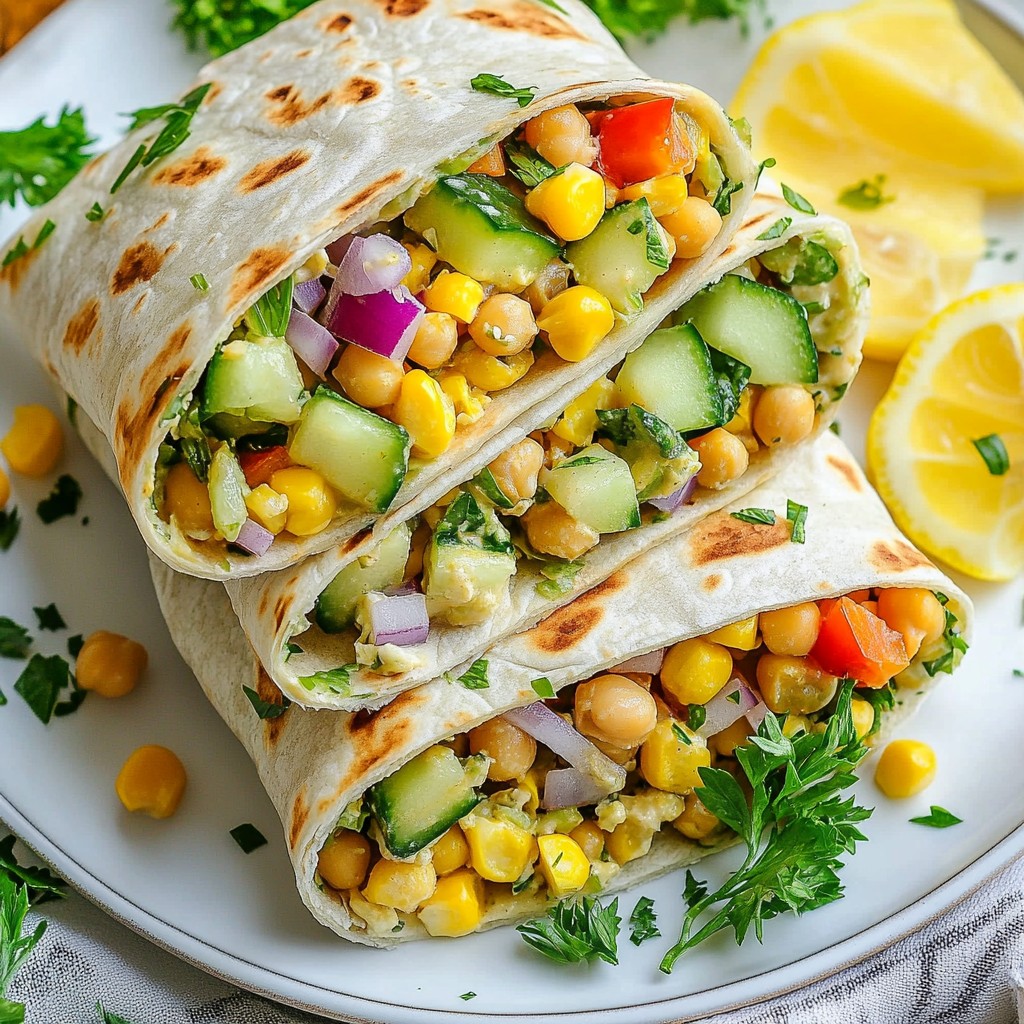 Quick recipes Crunchy Chickpea Salad Wrap Delight